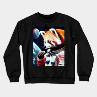 Red Panda Astronaut Crewneck Sweatshirt